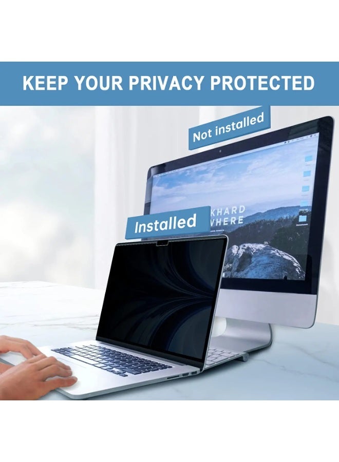 Magnetic Privacy Screen Protector Compatible with Macbook Air 13.6/13 Inch (2022-2026, M2, M3, M4,M5), Removable Matte Anti Blue Light & Glare Protector Private Security Filter for 13.6inch Mac Laptop Shield - Image 5